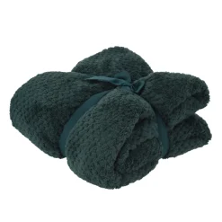 Kuscheldecke Fleece 130 x 170 cm dunkelgrün