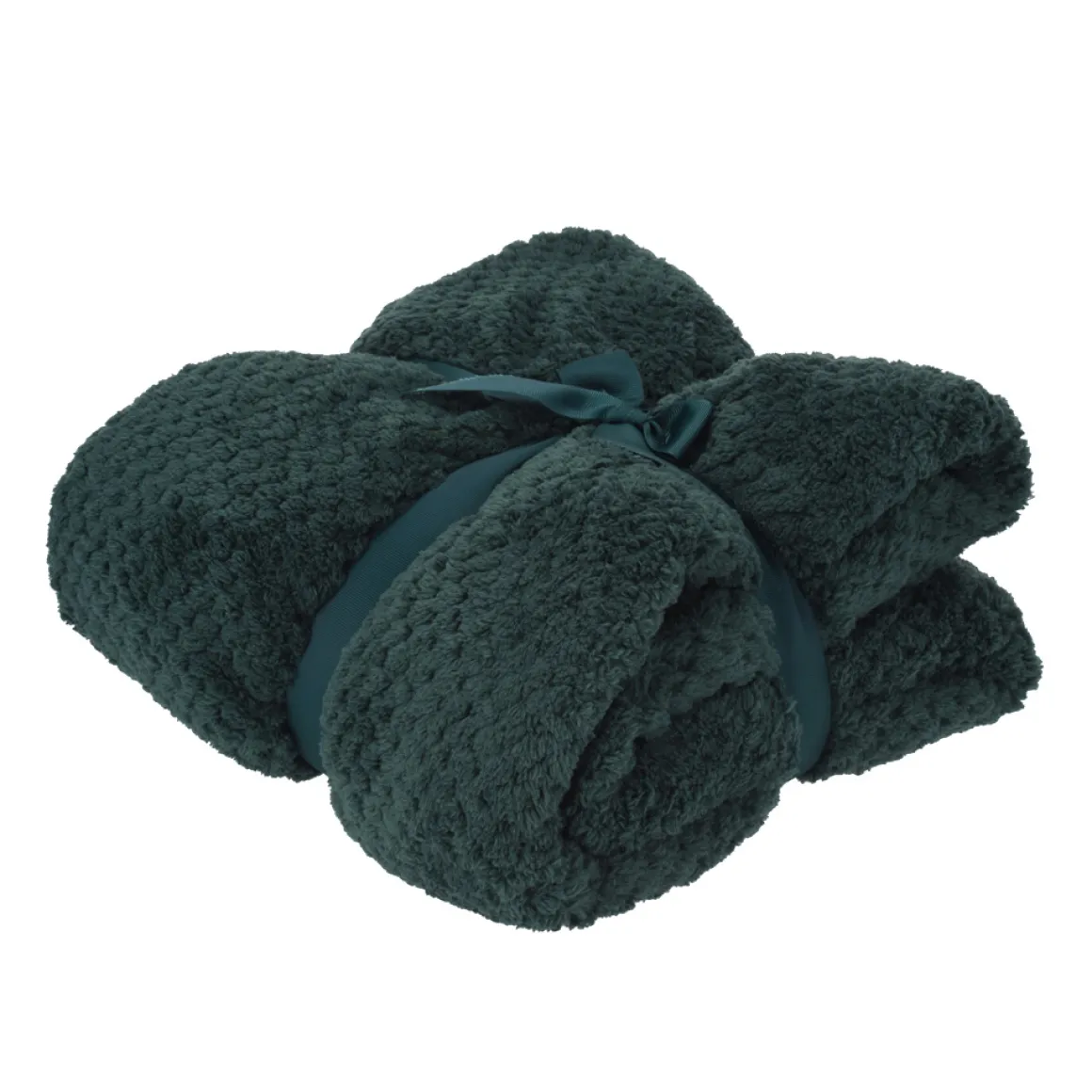 Kuscheldecke Fleece 130 x 170 cm dunkelgrün