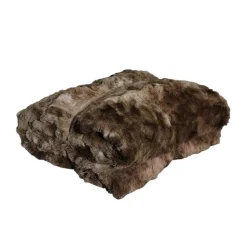 Kuscheldecke Kunstfell 127 x 165 cm braun