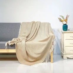 Kuscheldecke SASHA 130 x 170 cm beige
