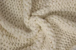 Kuscheldecke Strick 120 x 180 cm creme