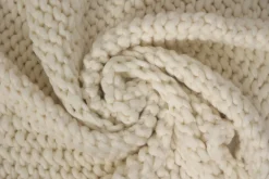 Kuscheldecke Strick 120 x 180 cm creme