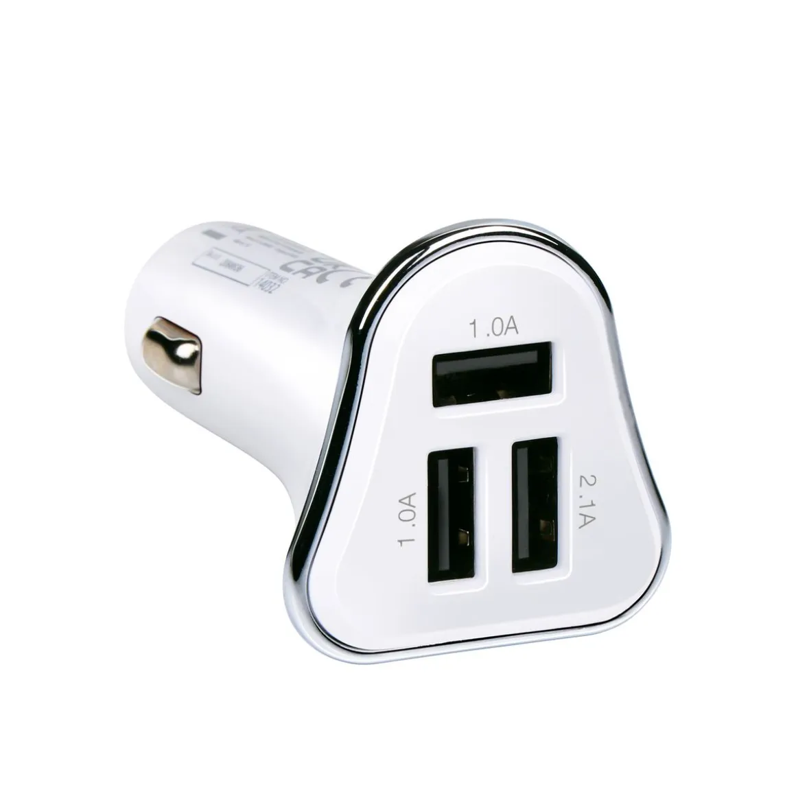Ladeadapter Auto mit 3 USB Ports weiss