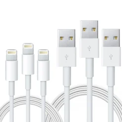 Ladekabel für iPhone 2 m weiss 3er Set