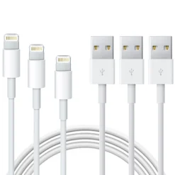 Ladekabel für iPhone 1 m weiss 3er Set