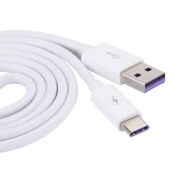 Ladekabel für Smartphones USB Typ C 3 m weiss
