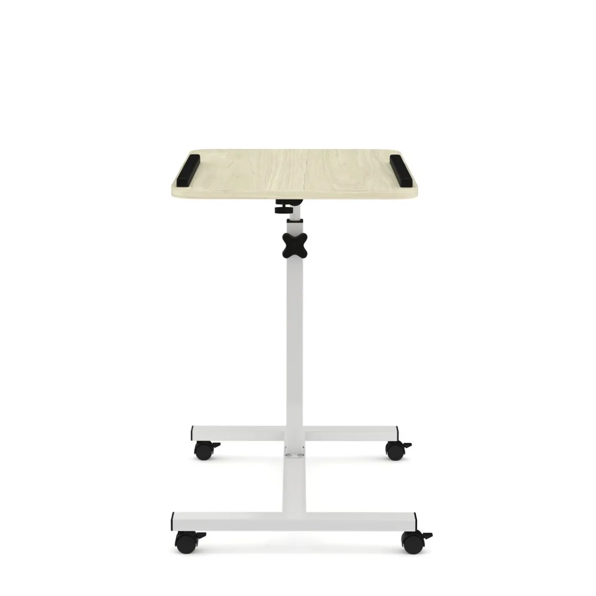 Laptoptisch auf Rollen PALO weiss/hellbraun