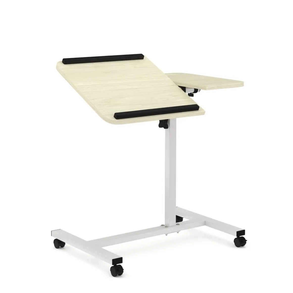 Laptoptisch auf Rollen PALO weiss/hellbraun