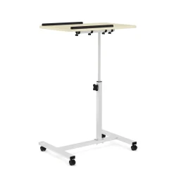 Laptoptisch auf Rollen PALO weiss/hellbraun