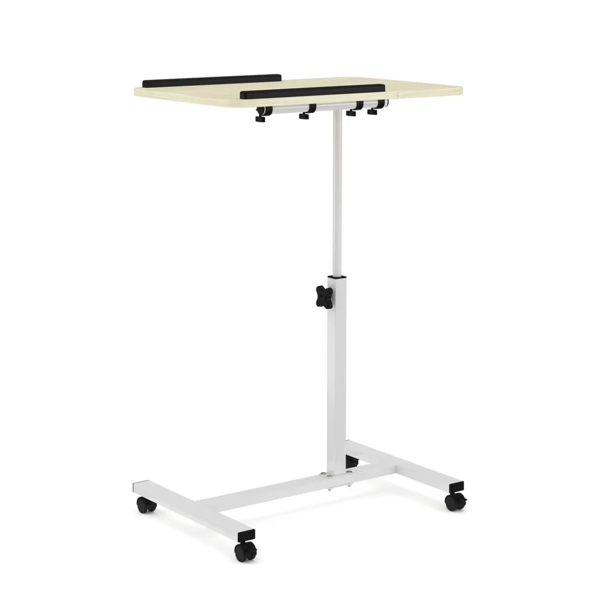 Laptoptisch auf Rollen PALO weiss/hellbraun