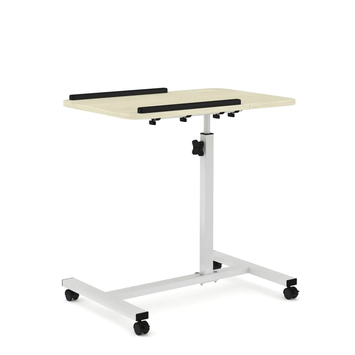 Laptoptisch auf Rollen PALO weiss/hellbraun