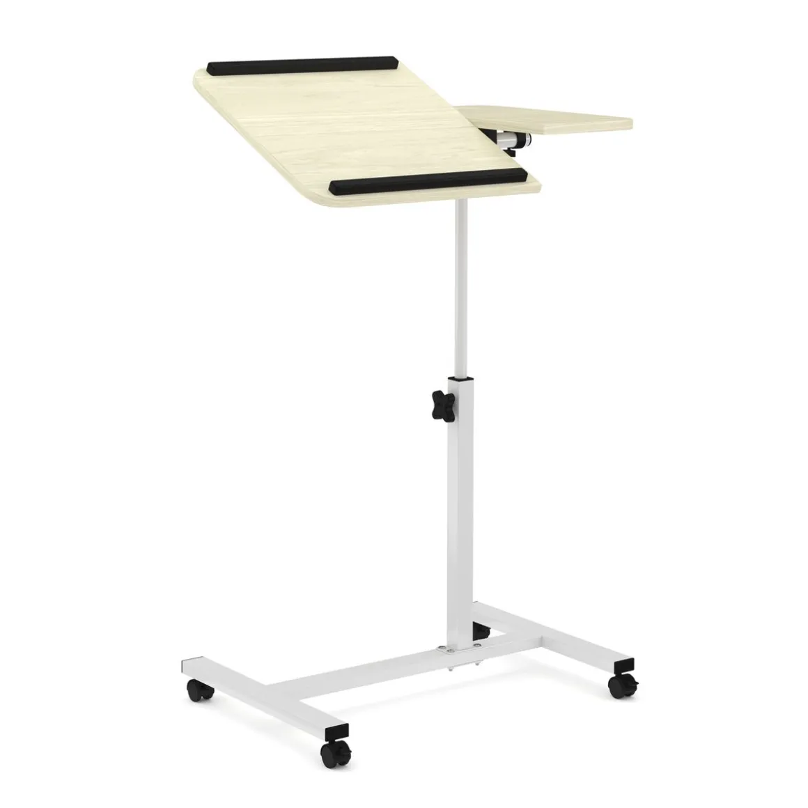 Laptoptisch auf Rollen PALO weiss/hellbraun