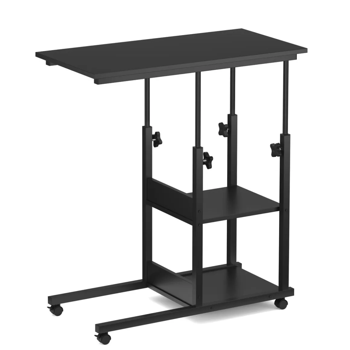 Laptoptisch auf Rollen ROWAN 80 x 40 cm schwarz