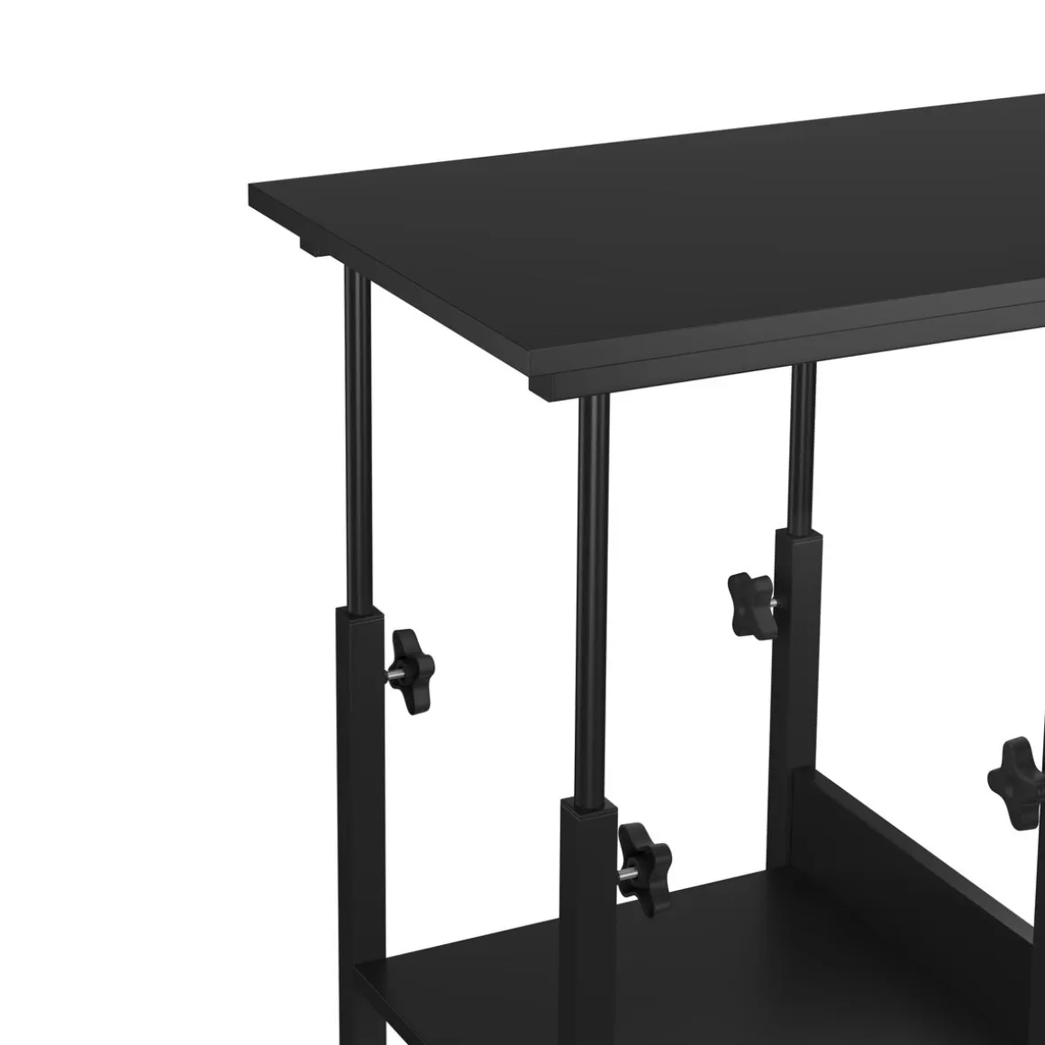Laptoptisch auf Rollen ROWAN 80 x 40 cm schwarz