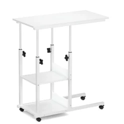 Laptoptisch auf Rollen ROWAN 80 x 40 cm weiss