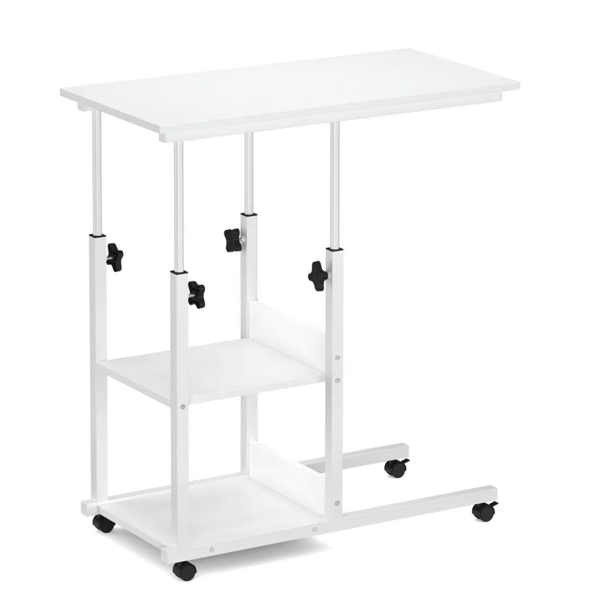 Laptoptisch auf Rollen ROWAN 80 x 40 cm weiss