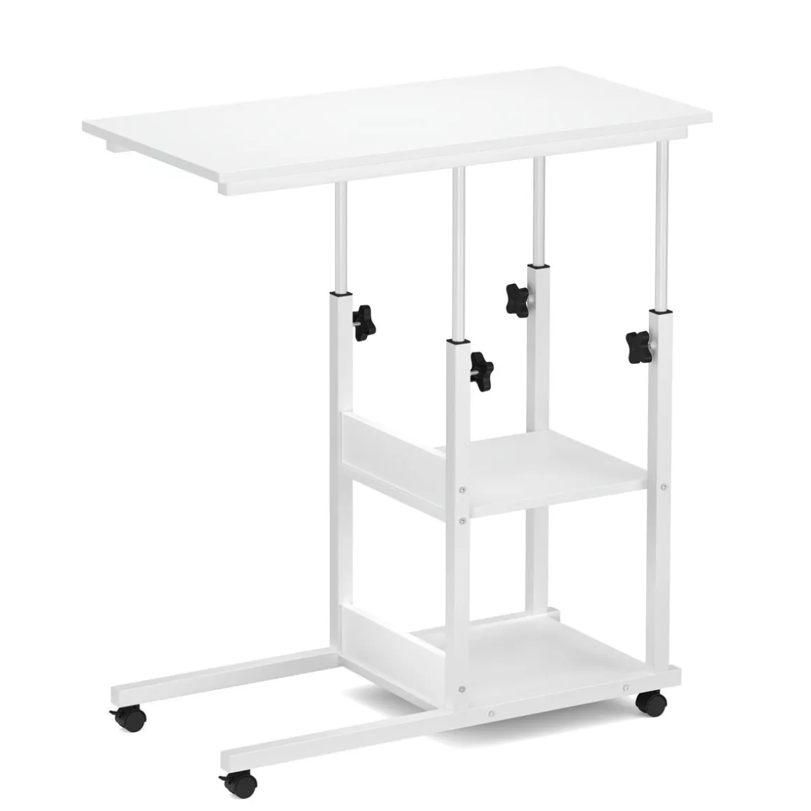 Laptoptisch auf Rollen ROWAN 80 x 40 cm weiss