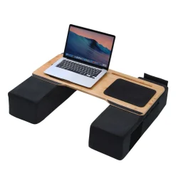 Laptoptisch Bambus mit Kissen natur/anthrazit
