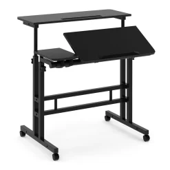 Laptoptisch BRAM auf Rollen 80 x 60 x 67 - 115 cm schwarz
