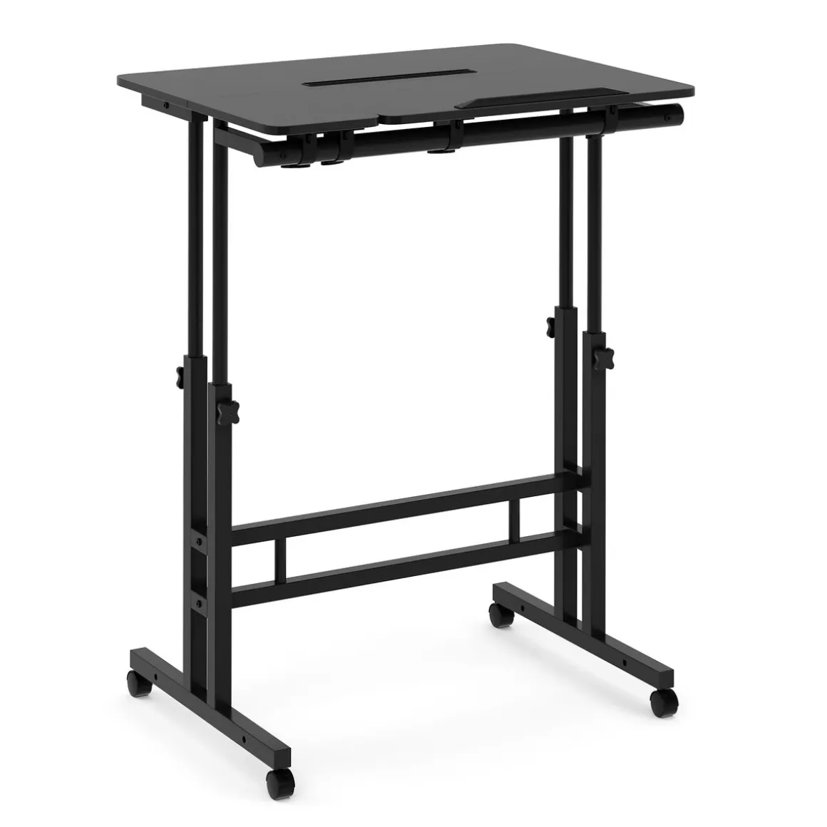 Laptoptisch BRAM auf Rollen 80 x 60 x 67 - 115 cm schwarz