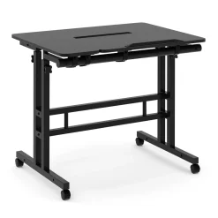 Laptoptisch BRAM auf Rollen 80 x 60 x 67 - 115 cm schwarz