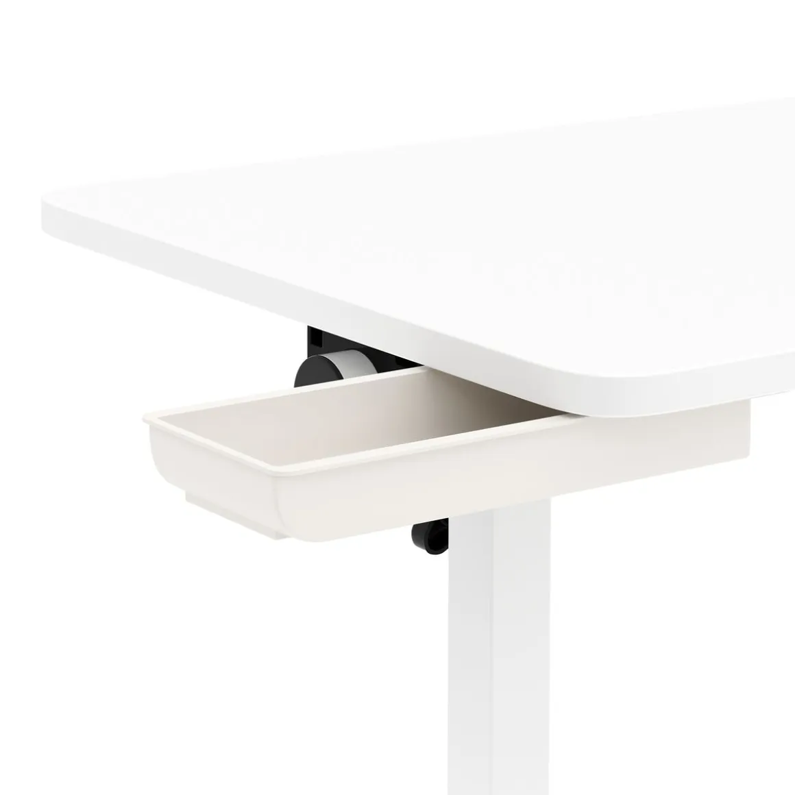 Laptoptisch DEREK klappbar auf Rollen 80 x 40 x 65 - 88 cm weiss
