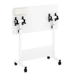 Laptoptisch DEREK klappbar auf Rollen 80 x 40 x 65 - 88 cm weiss