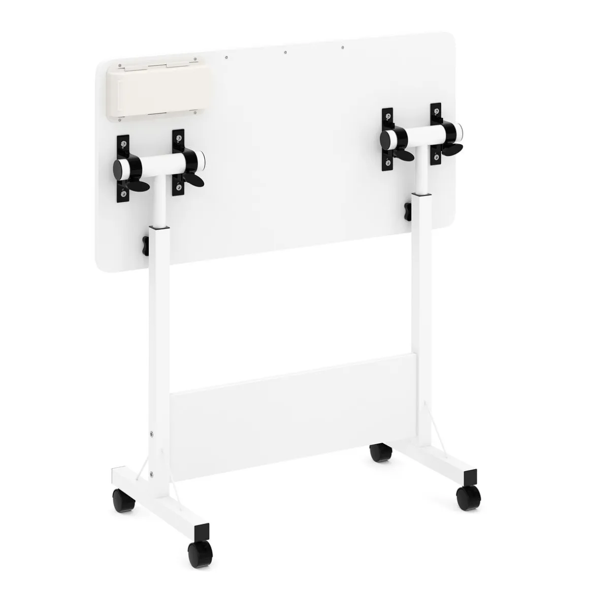 Laptoptisch DEREK klappbar auf Rollen 80 x 40 x 65 - 88 cm weiss