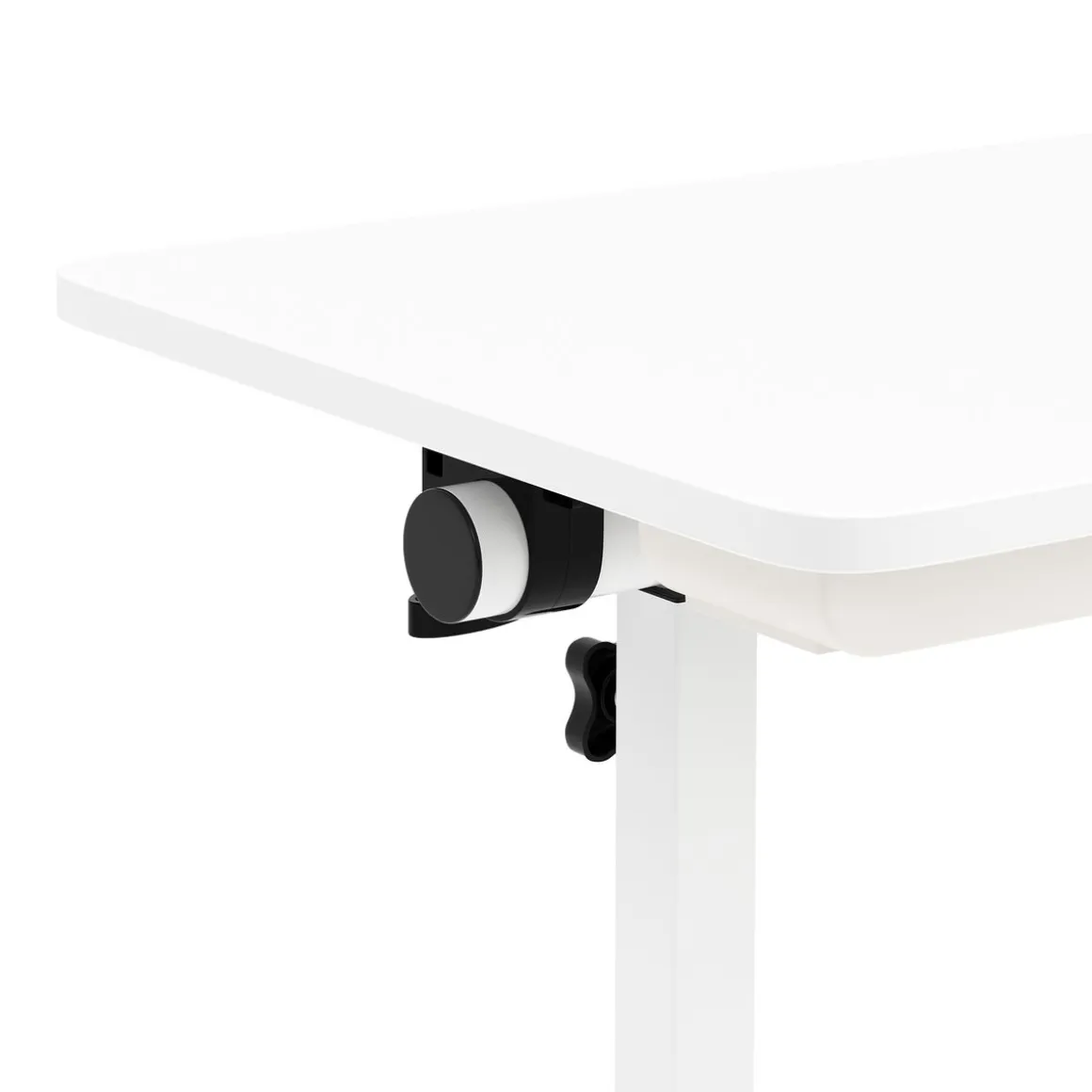 Laptoptisch DEREK klappbar auf Rollen 80 x 40 x 65 - 88 cm weiss