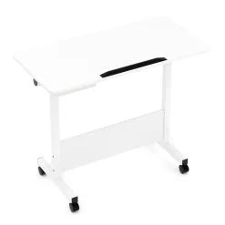 Laptoptisch DEREK klappbar auf Rollen 80 x 40 x 65 - 88 cm weiss