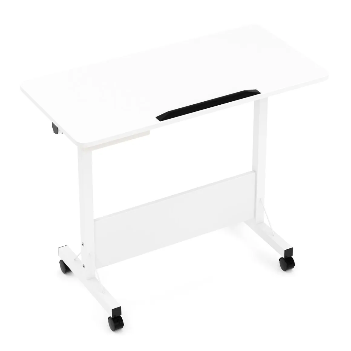 Laptoptisch DEREK klappbar auf Rollen 80 x 40 x 65 - 88 cm weiss