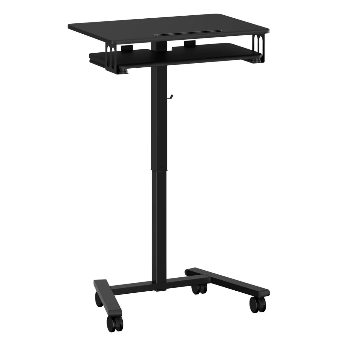 Laptoptisch FABER höhenverstellbar auf Rollen 65 x 45 x 72-112 cm schwarz