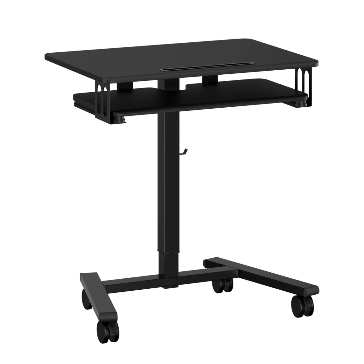 Laptoptisch FABER höhenverstellbar auf Rollen 65 x 45 x 72-112 cm schwarz