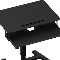 Laptoptisch FABER höhenverstellbar auf Rollen 65 x 45 x 72-112 cm schwarz