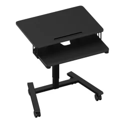Laptoptisch FABER höhenverstellbar auf Rollen 65 x 45 x 72-112 cm schwarz