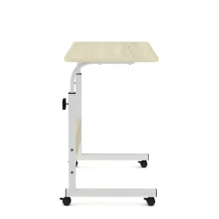Laptoptisch LALE auf Rollen 80 x 40 x 60 - 90 cm hellbraun/weiss