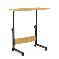 Laptoptisch LALE auf Rollen 80 x 40 x 60 - 90 cm braun/schwarz