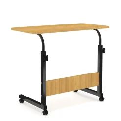 Laptoptisch LALE auf Rollen 80 x 40 x 60 - 90 cm braun/schwarz