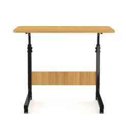 Laptoptisch LALE auf Rollen 80 x 40 x 60 - 90 cm braun/schwarz