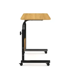 Laptoptisch LALE auf Rollen 80 x 40 x 60 - 90 cm braun/schwarz