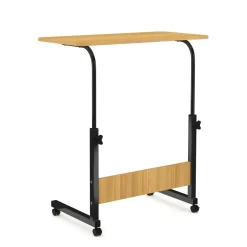 Laptoptisch LALE auf Rollen 80 x 40 x 60 - 90 cm braun/schwarz