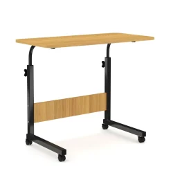 Laptoptisch LALE auf Rollen 80 x 40 x 60 - 90 cm braun/schwarz