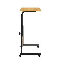Laptoptisch LALE auf Rollen 80 x 40 x 60 - 90 cm braun/schwarz