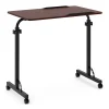 Laptoptisch MENTIS auf Rollen 80 x 50 x 75 - 110 cm braun/schwarz
