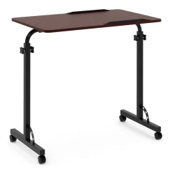 Laptoptisch MENTIS auf Rollen 80 x 50 x 75 - 110 cm braun/schwarz