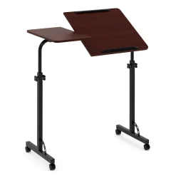Laptoptisch MENTIS auf Rollen 80 x 50 x 75 - 110 cm braun/schwarz