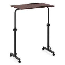 Laptoptisch MENTIS auf Rollen 80 x 50 x 75 - 110 cm braun/schwarz