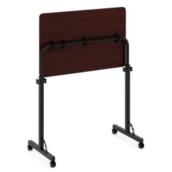 Laptoptisch MENTIS auf Rollen 80 x 50 x 75 - 110 cm braun/schwarz