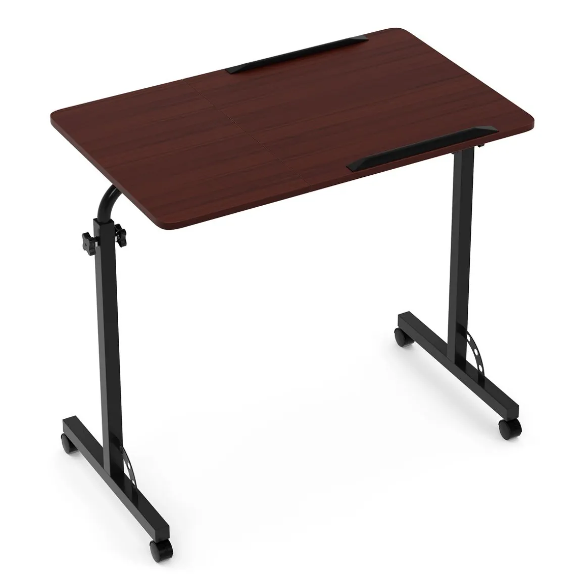 Laptoptisch MENTIS auf Rollen 80 x 50 x 75 - 110 cm braun/schwarz