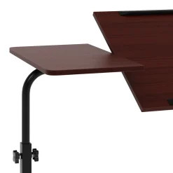 Laptoptisch MENTIS auf Rollen 80 x 50 x 75 - 110 cm braun/schwarz